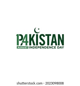 Pakistan 14 August Independence Day. Logo Design. Vector Illustration.