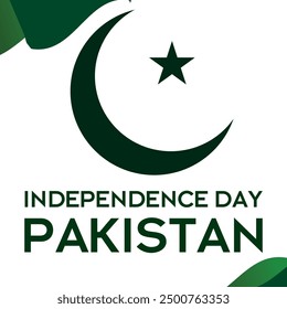 Pakistan 14 august independence day celebration Pakistan day banner design with flag EPS editable vector file 