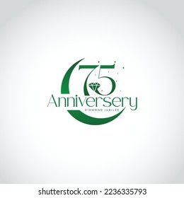 pakistan 75th anniversery diamond jubilee logo svg