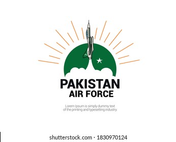 Pakistan air force logo template. Vector illustration.