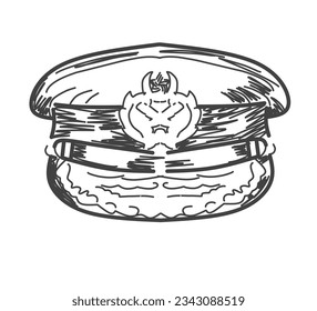 Pakistan Army Hat sketch on white background