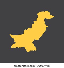Pakistan country border,map. Vector EPS8