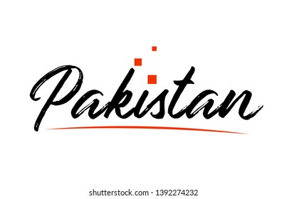 Pakistan Country Typography Word Text Suitable Stock Vector (royalty 