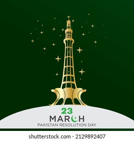 Pakistan Day 23 March. Illustration