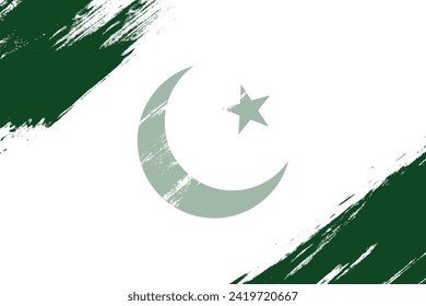 Fondo del día de Pakistán con área de espacio negativa. 23 de marzo celebración del Día Nacional de pakistán.