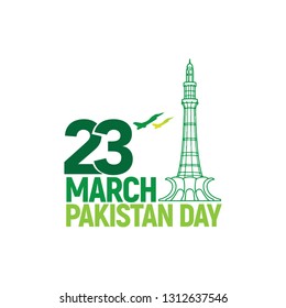 Pakistan Day Logos Vector