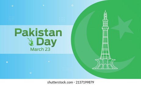 Pakistan Day on March 23 business brochure flyer banner design horizontal template vector, cover presentation abstract, modern publication poster and flag-banner.