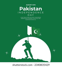 Pakistan Day Poster Design Vector Template