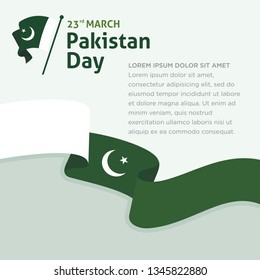 Pakistan Day. Vector Illustration. Template Image Design. Eps 08.
