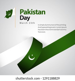 Pakistan Day Vector Template Design Illustration