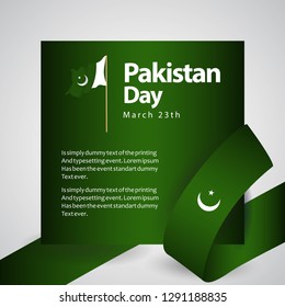 Pakistan Day Vector Template Design Illustration