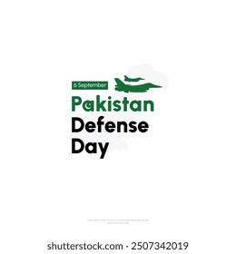 Día de la Defensa de Pakistán, 6 de septiembre, Ilustración vectorial Creativa.