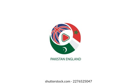 pakistan englang flag as half moon logo for you tube logo
