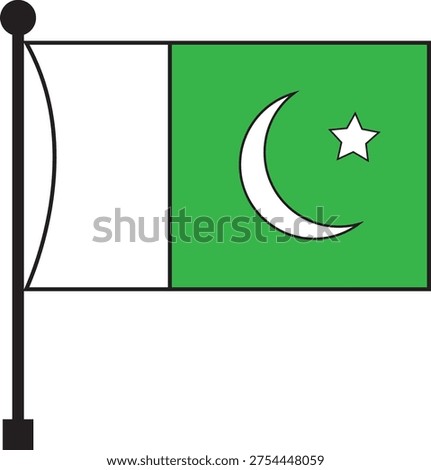 pakistan flag 14 august dependance 
