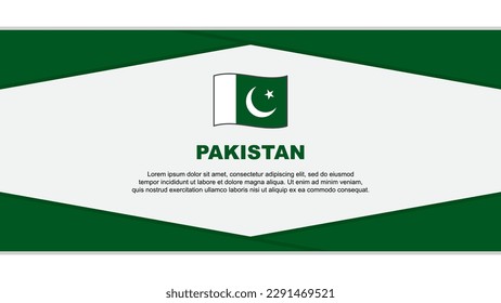 Pakistan Flag Abstract Background Design Template. Pakistan Independence Day Banner Cartoon Vector Illustration. Pakistan Vector
