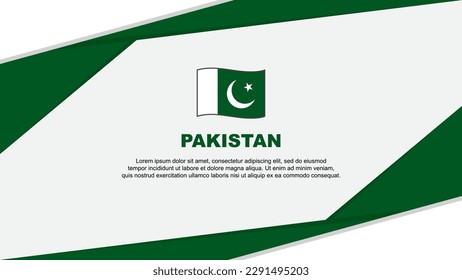 Pakistan Flag Abstract Background Design Template. Pakistan Independence Day Banner Cartoon Vector Illustration. Pakistan