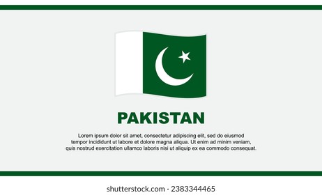 Pakistanische Flaggen-Design-Vorlage für abstrakte Hintergrundbilder. Pakistan Independence Day Banner Social Media Vektorgrafik. Pakistan Design