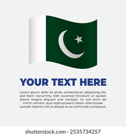 Pakistan Flag Banner Background Template
