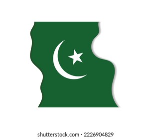 Pakistan flag beautiful design for independence day