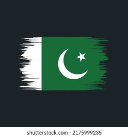 Pakistan Flag Brush. National Flag