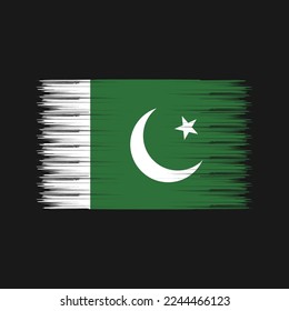 Pakistan Flag Brush Vector Illustration