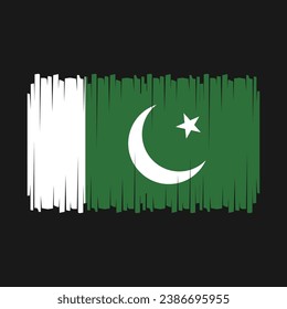 Pakistan Flag Brush-Vektorgrafik