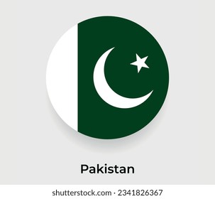 Pakistan Flaggenblase Kreis um Form Symbol Vektorgrafik