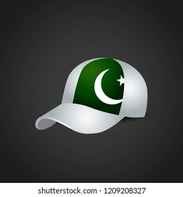 Pakistan flag cap design vector