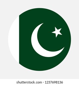 Pakistan flag circle, Vector image and icon