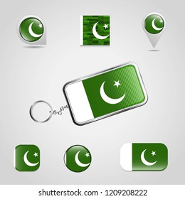 Pakistan flag with creative design vector