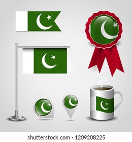 Pakistan flag with creative design vector