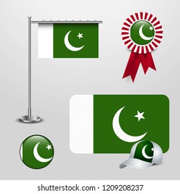 Pakistan flag with creative design vector
