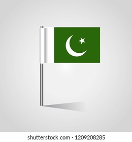 Pakistan flag with creative design vector