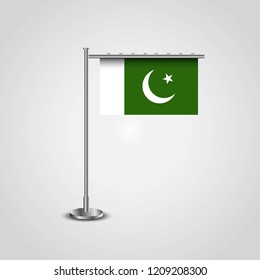 Pakistan flag with creative design vector