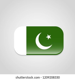 Pakistan flag with creative design vector