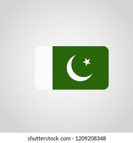 Pakistan flag with creative design vector