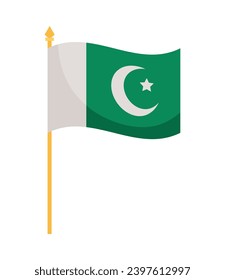 pakistan flag design vector isolated