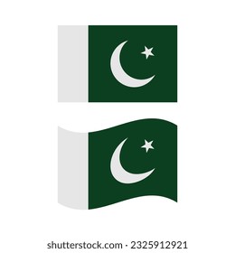 Pakistan Flag Icon Vector Design.