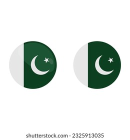 Pakistan Flag Icon Vector Design. 