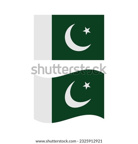 Pakistan Flag Icon Vector Design.
