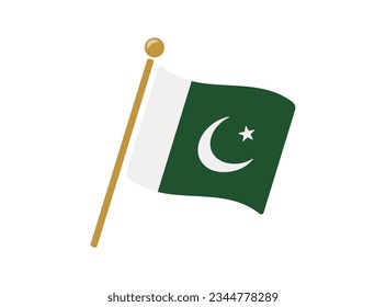 pakistan-Flagge Symbol, Vektorgrafik