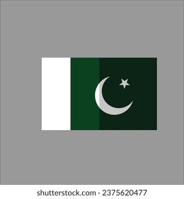 Ilustración vectorial de la bandera de Pakistán
