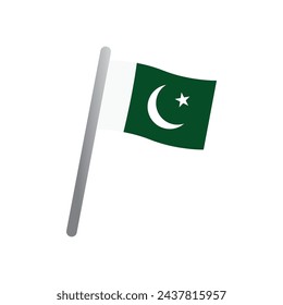 Icono de la bandera de Pakistán vector plantilla ilustración logo diseño