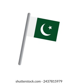 Icono de la bandera de Pakistán vector plantilla ilustración logo diseño