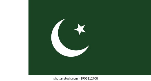 Pakistan flag national emblem graphic element Illustration template design
