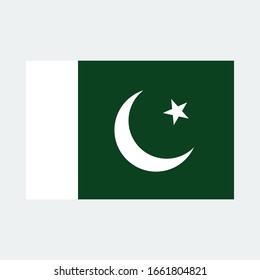 Pakistan Flag, Official flag of Pakistan , Illustration Vector EPS 10