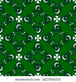 paquistão bandeira padrão design. paquistanês fundo. ilustração vetorial