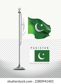 Pakistan flag, vector flat design