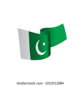 Pakistan flag, vector illustration