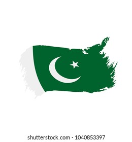 Pakistan flag, vector illustration